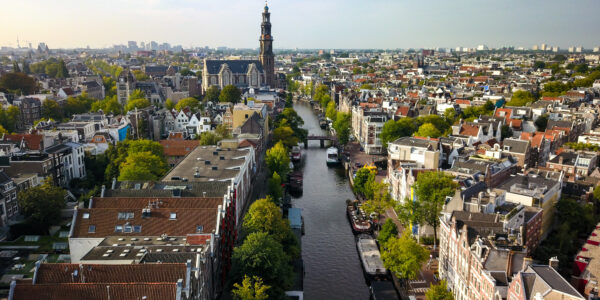 Amsterdam,Netherlands,Holland,Aerial,Footage,Krachten